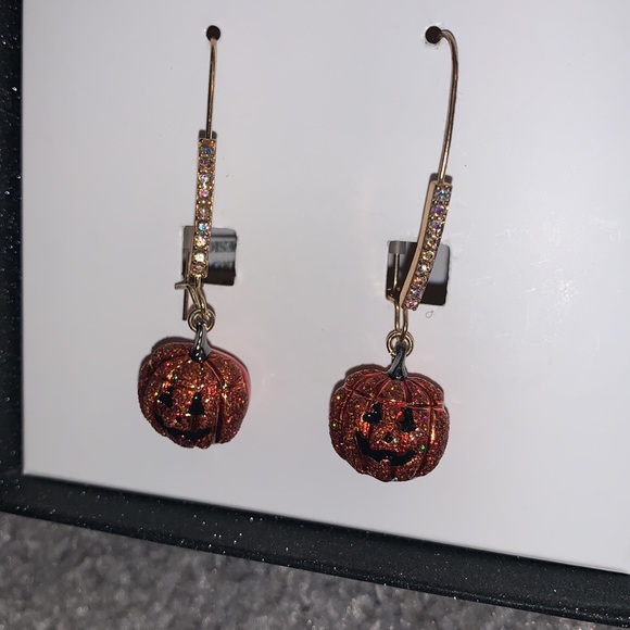 Betsey Johnson Jack-o-Lantern Long Drop Earrings 🎃 - Picture 8 of 11